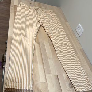 Joes yellow stripe straight legs pants size 28.